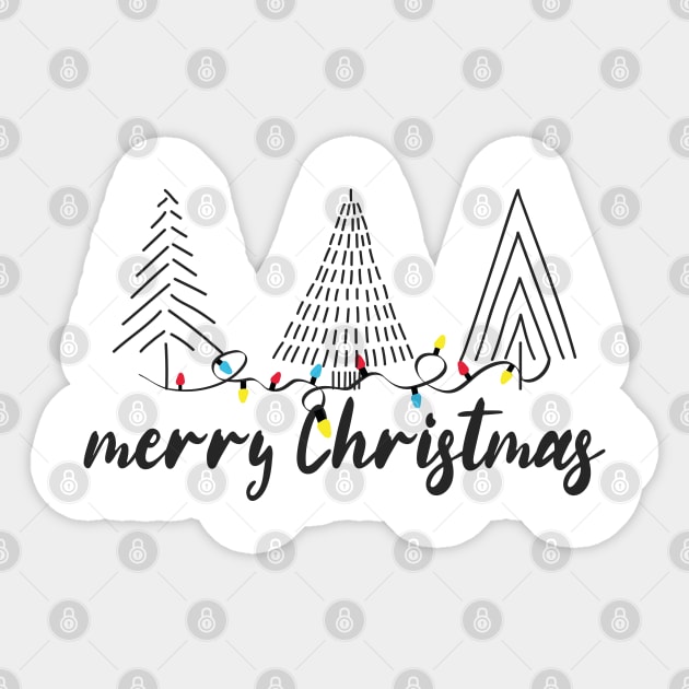 merry christmas Tree light Sticker by EvetStyles